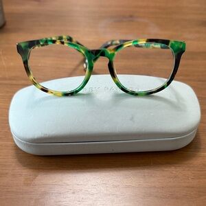 Warby Parker Vibrant Green Tortoise Glasses